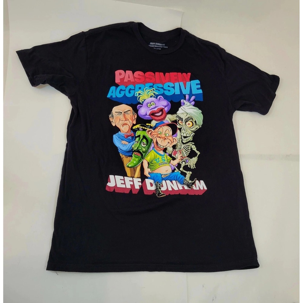 Jeff Dunham Passively Aggressive Tour Shirt‎ Mens XXL Black Comedy 2017 Puppet